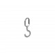 OVAL TUBE HOOK 30x15 / CHROME